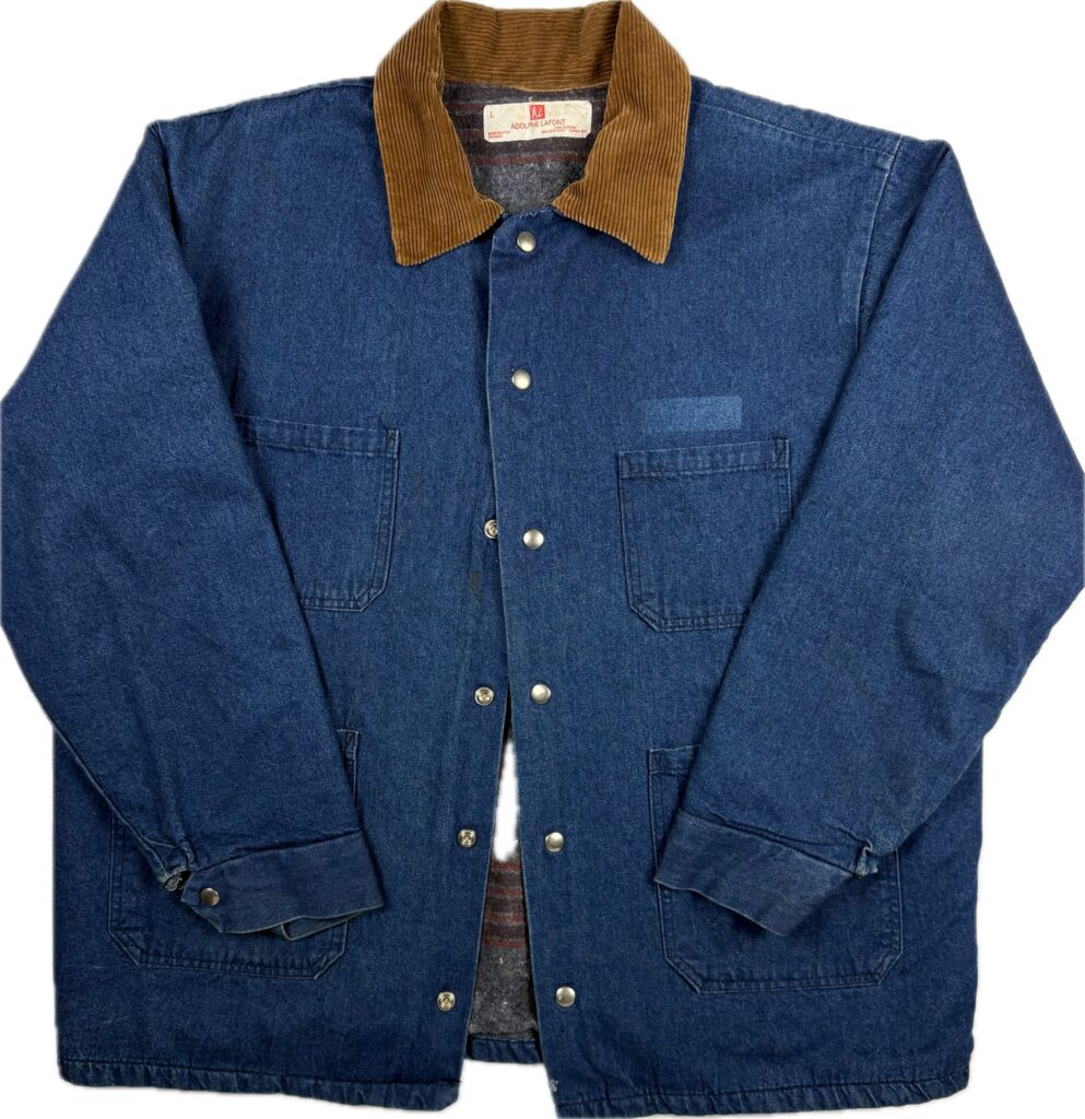 Adolphe Lafont Vintage Blanket-Lined Denim Chore Jacket
