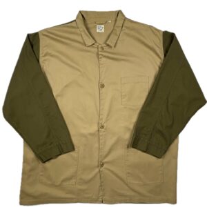 orSlow Two-Tone Coverall Shirt Beige / Olive