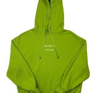 Acne Studios Lime Green Broken Logo Hoodie (Oversized)