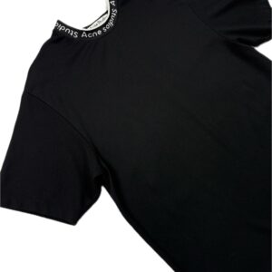 Acne Studios Black Logo Collar T-Shirt