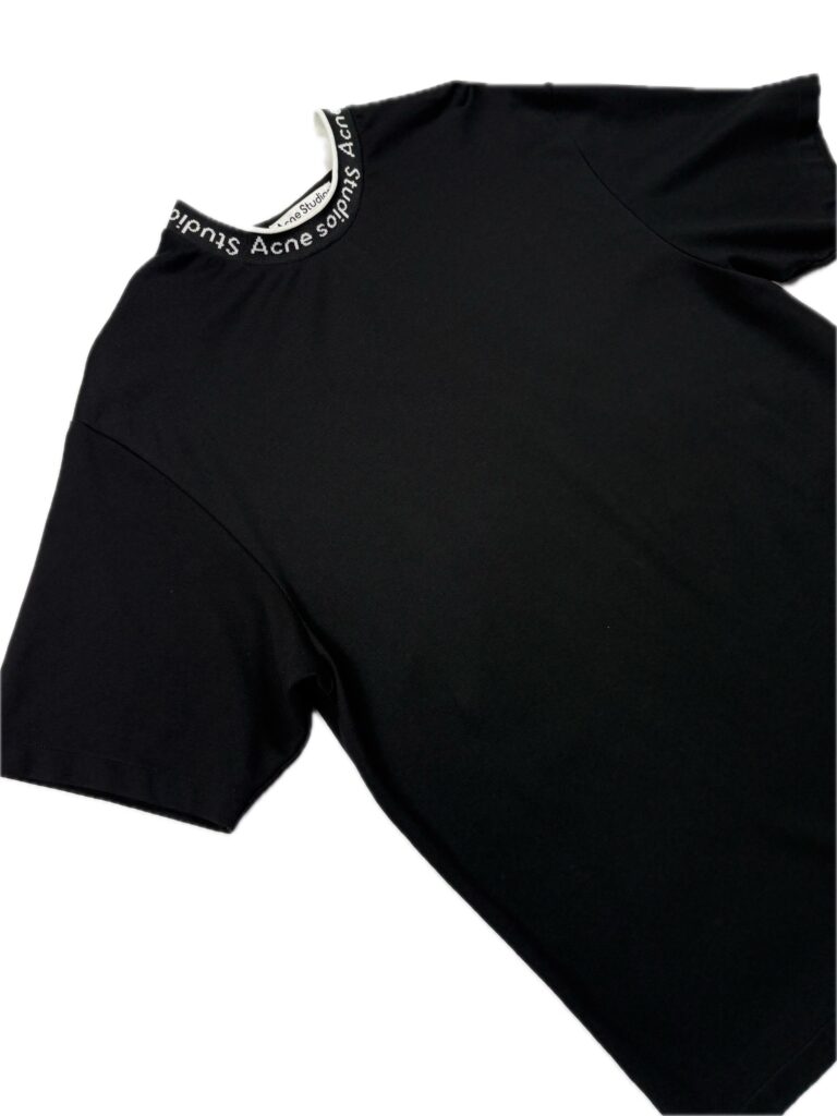 Acne Studios Black Logo Collar T-Shirt