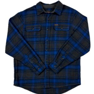 Orvis Big Bear Heavyweight Blue Check Flannel Shirt