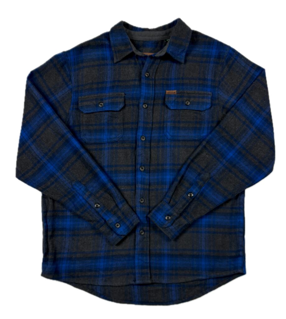 Orvis Big Bear Heavyweight Blue Check Flannel Shirt
