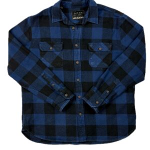 JACHS Heavy Cotton Flannel Shirt Blue Buffalo Check